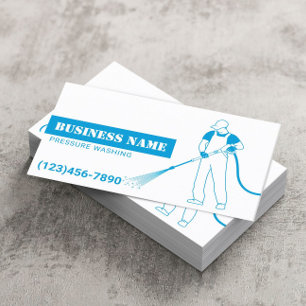 Pressure Washing Power Wash Minimalist Cleaning  Business Card