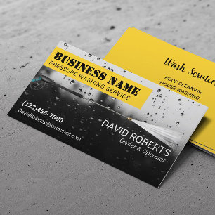 Pressure Washing Power Wash Window Cleaning Gold Business Card