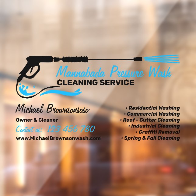 Pressure Washing Power Washing Window Cling (Sheet 2)