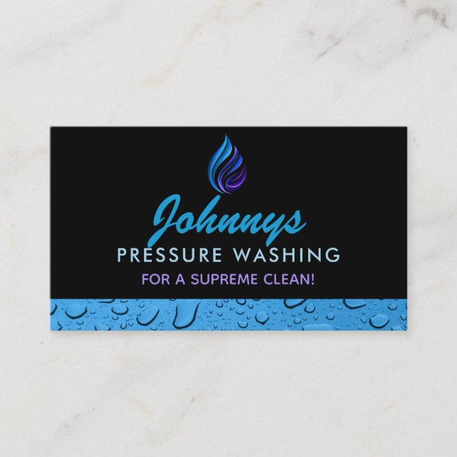 Pressure Washing Slogans Business Cards (Front)