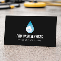 Pressure Washing Water Drop Logo Black