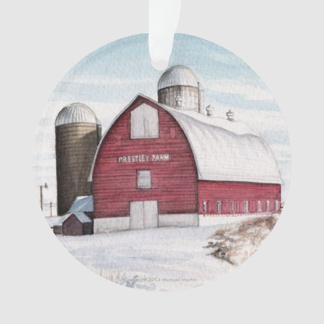 Prestley Barn Ornament (Front)