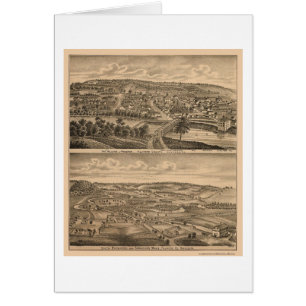 Preston, carte panoramique de manganèse - 1874
