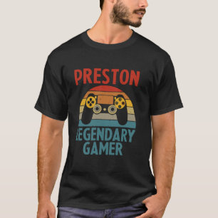 PRESTON Gift Name Personalized Funny Gaming Geek B T-Shirt