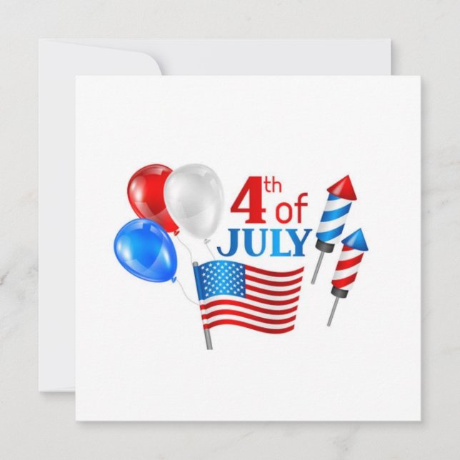 **PRÊT À CÉLÉBRER un INVITATION *4 juillet FÊTE* (Devant)