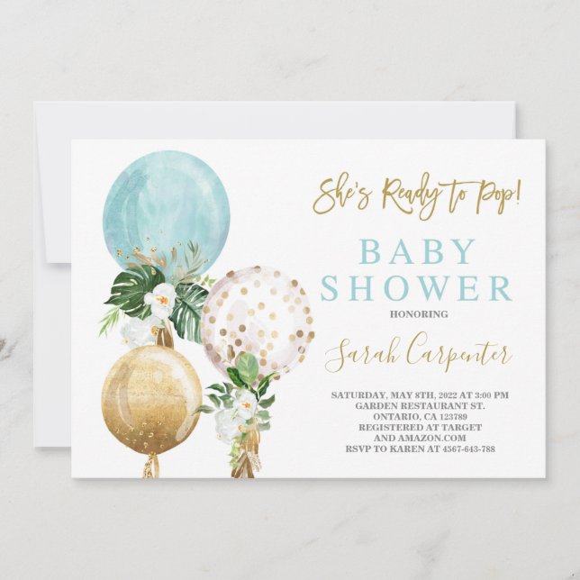 Prêt à lancer Baby shower Boy Invitation (Devant)