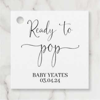 Prêt à pop Baby shower Favoriser étiquette Popcorn