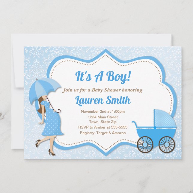 Prêt À Pop Baby shower Invitation Garçon (Devant)