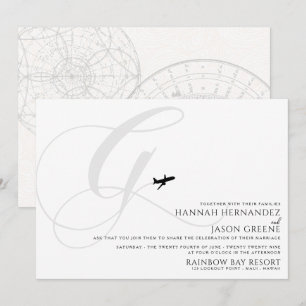 Prêt pour le décollage G Faire-part de mariage ini