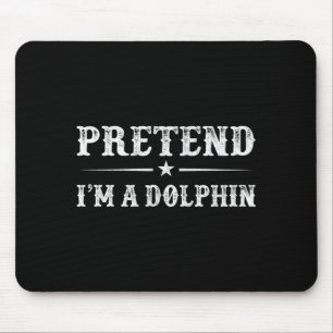 Pretend a dolphin halloween family matching mouse pad