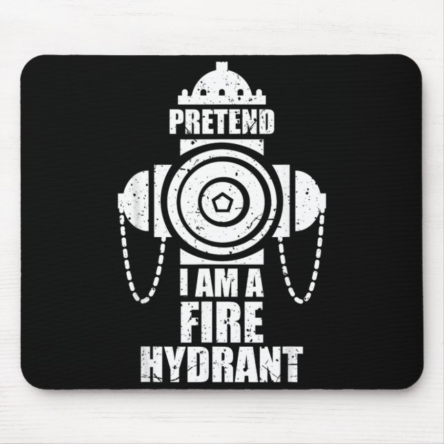 Pretend A Fire Hydrant Lazy Halloween Party Easy Mouse Pad (Front)