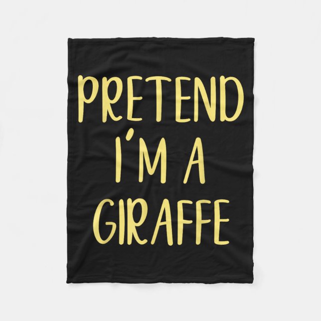 Pretend A Giraffe Costume Halloween Simple Funny Fleece Blanket (Front)