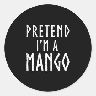 Pretend a mango family halloween costume matching classic round sticker