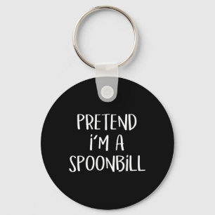 Pretend A Spoonbill Bird Costume Funny Halloween Keychain