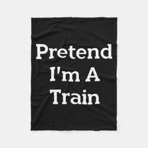 Pretend A Train Costume Party Funny Halloween Fleece Blanket