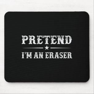Pretend an eraser halloween family matching mouse pad