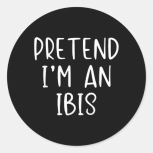 Pretend An Ibis Costume Halloween Funny Simple Kid Classic Round Sticker