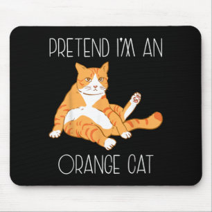 Pretend an Orange Cat Halloween Costume Family Mouse Pad
