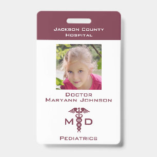 Pretend Doctor Play Badge for Kids Personalized