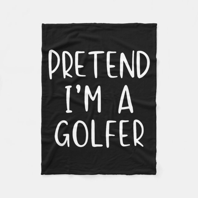 Pretend Golfer Costume Halloween Simple Funny Fleece Blanket (Front)