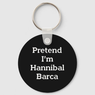 Pretend Hannibal Barca Costume Funny Halloween Keychain