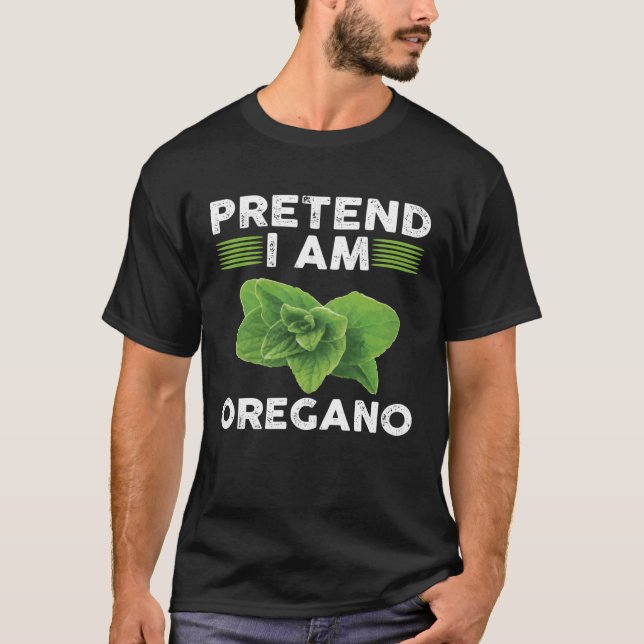 Pretend I Am Oregano - Funny Herb Pullover Hoodie (Front)