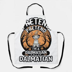 Pretend I’m a Dalmatian Halloween Dog Apron
