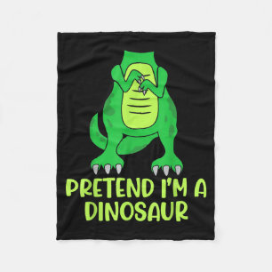 Pretend I’m A Dinosaur Costume Lazy Halloween  Fleece Blanket