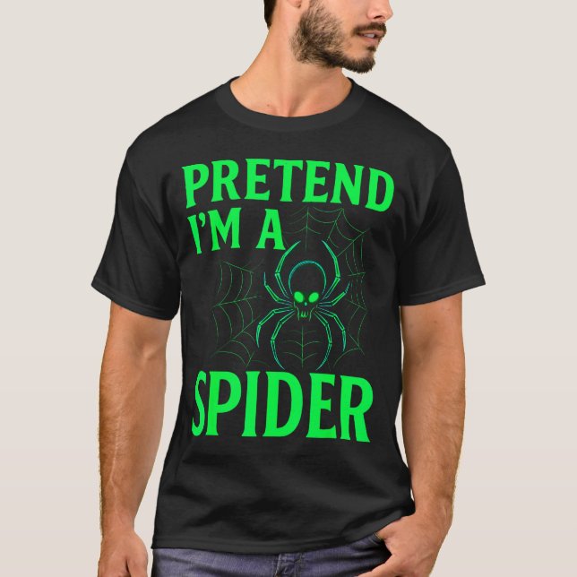 Pretend I’m A Sder Shirt, Funny Halloween Skeleton T-Shirt (Front)
