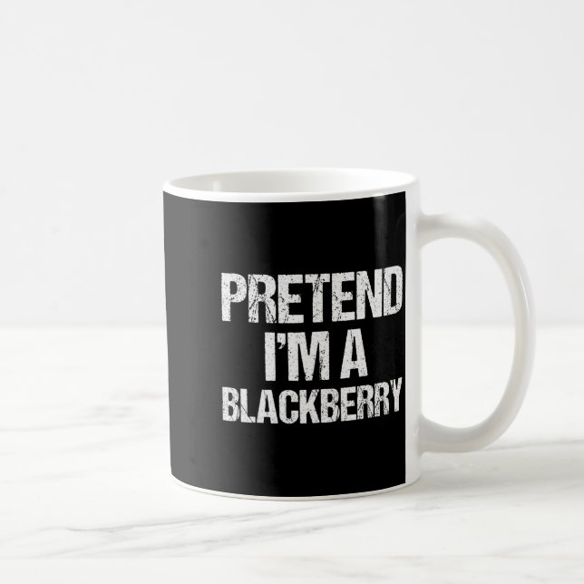 Pretend I'm A Blackberry Funny Lazy Halloween Cost Coffee Mug (Right)