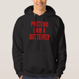 Pretend I'm A Butterfly Costume Kids Halloween Hoodie