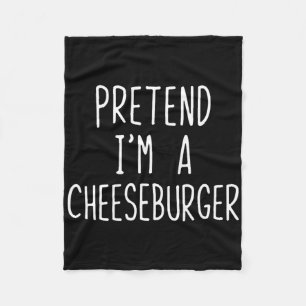 Pretend I'm A Cheeseburger Costume Halloween Lazy Fleece Blanket