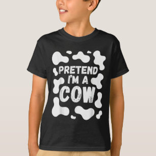 Pretend I'm A Cow Funny Halloween  T-Shirt