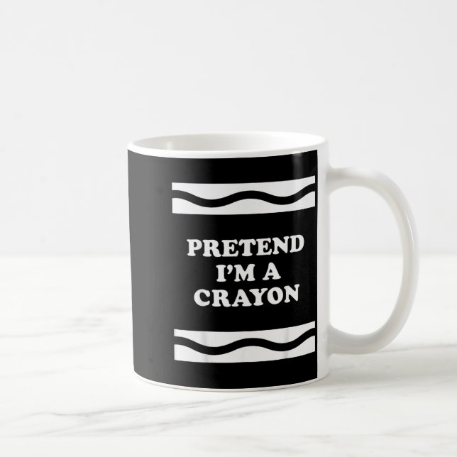 Pretend Im A Crayon Funny Halloween Coffee Mug (Right)