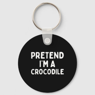 Pretend I'm A Crocodile Fun Lazy Green Halloween C Keychain