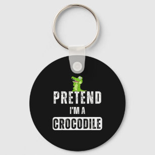 Pretend I'm A Crocodile Lazy Halloween Easy Costum Keychain