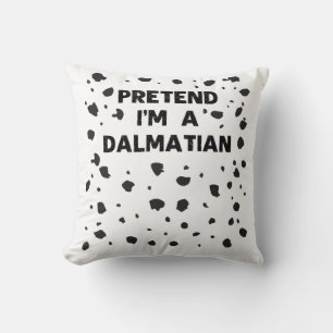 Pretend I'm A Dalmatian Costume Funny Halloween Pa Throw Pillow