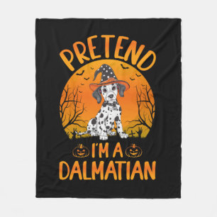 Pretend i'm a Dalmatian Dog Halloween (1) Fleece Blanket