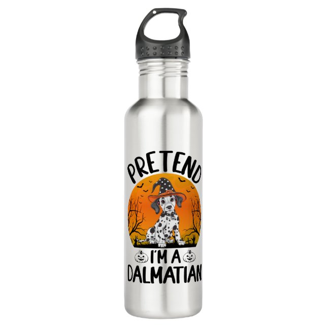 Pretend i'm a Dalmatian Dog Halloween (3) 710 Ml Water Bottle (Front)