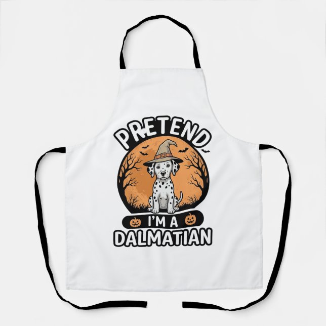 Pretend Im a Dalmatian Halloween Dog Design_1 Apron (Front)