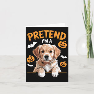 Pretend I'm A Dog Lover's Funny Halloween Costume Card
