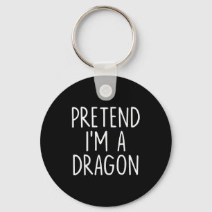 Pretend I'm A Dragon Halloween Couples Costume Mat Keychain