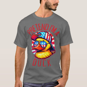 Pretend Im A Duck Design Women Men Kids Halloween T-Shirt