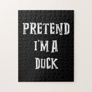 Pretend Im A Duck Halloween Costume Couples Jigsaw Puzzle