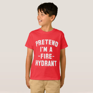 Pretend I'm A Fire Hydrant Funny Halloween T-Shirt