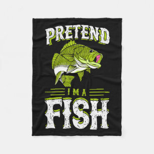 Pretend I'm A Fish B Funny Cute Lazy Halloween Cos Fleece Blanket