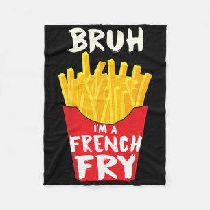 Pretend I'm A French Fry Funny Lazy Halloween Cost Fleece Blanket