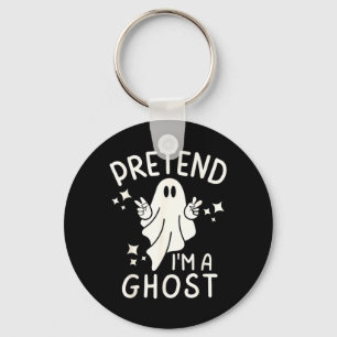 Pretend Im a Ghost Funny Halloween Costume Keychain