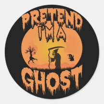Pretend I'm a Ghost Sticker