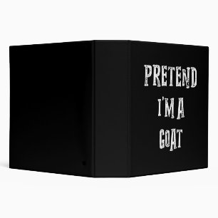 Pretend I'm A Goat Halloween Costume Binder